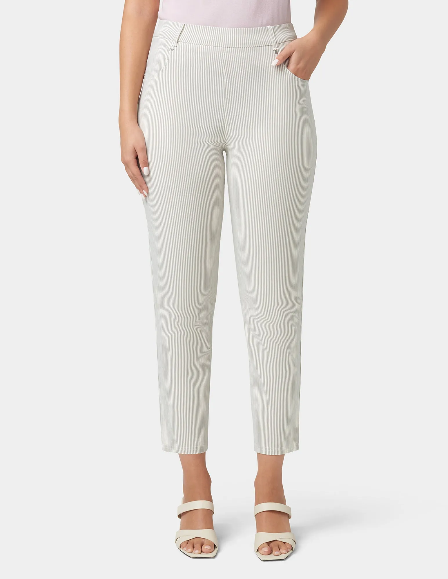 Spring Stripe Cigarette Pants