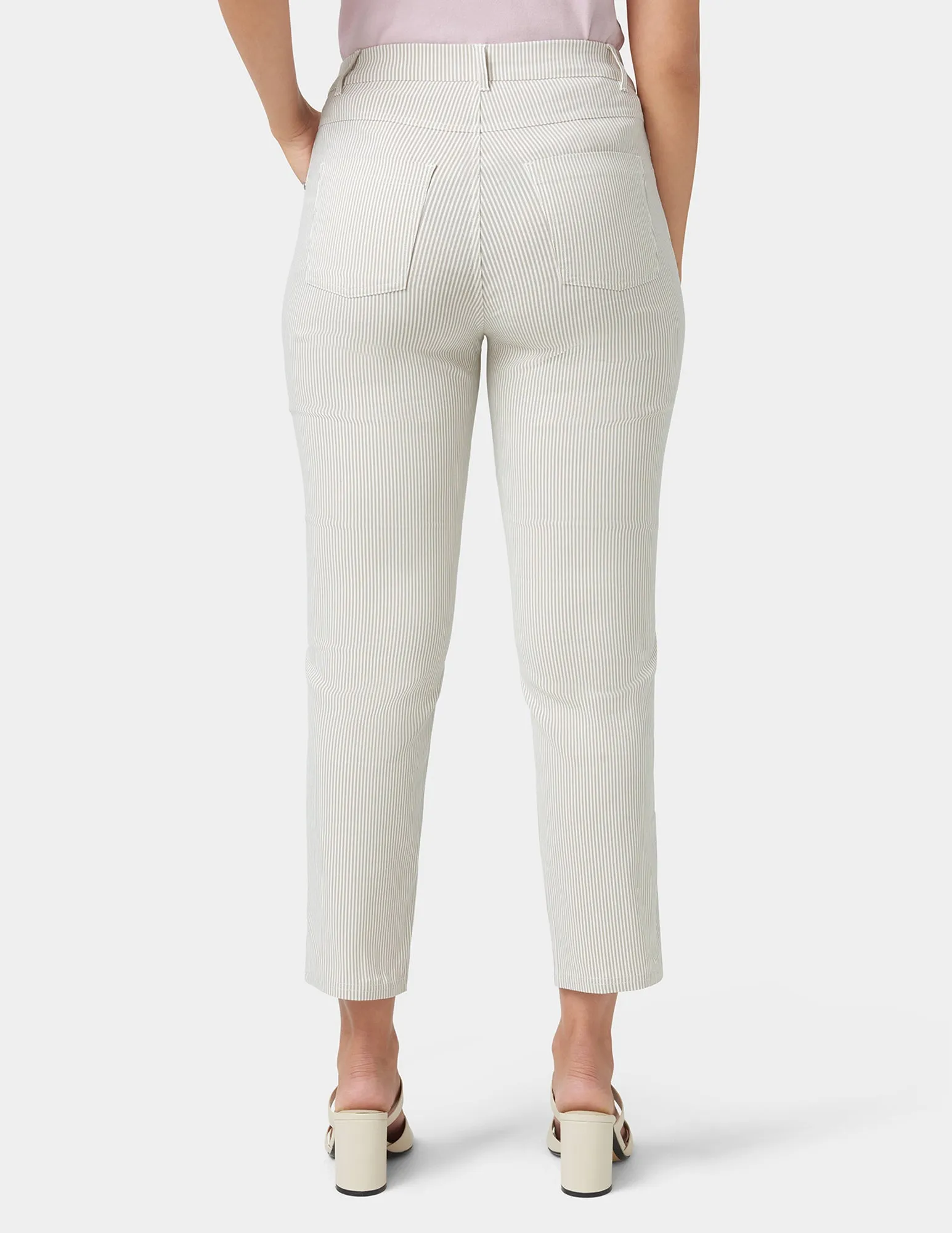 Spring Stripe Cigarette Pants