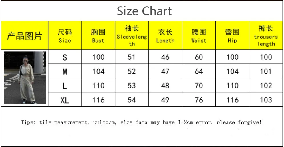 Street Style Long-Sleeve Hooded Zip-Up Jacket and Elastic Waist Pants Casual Two-Piece Set.W-240812-2