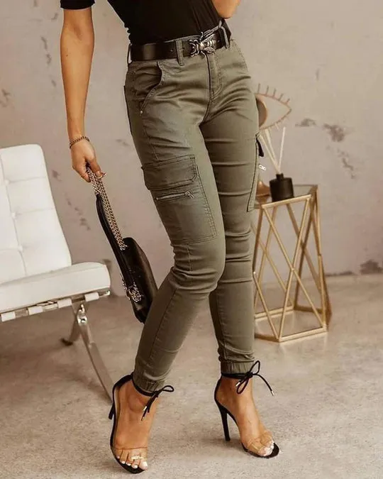 Stripe | cargo jeans for women