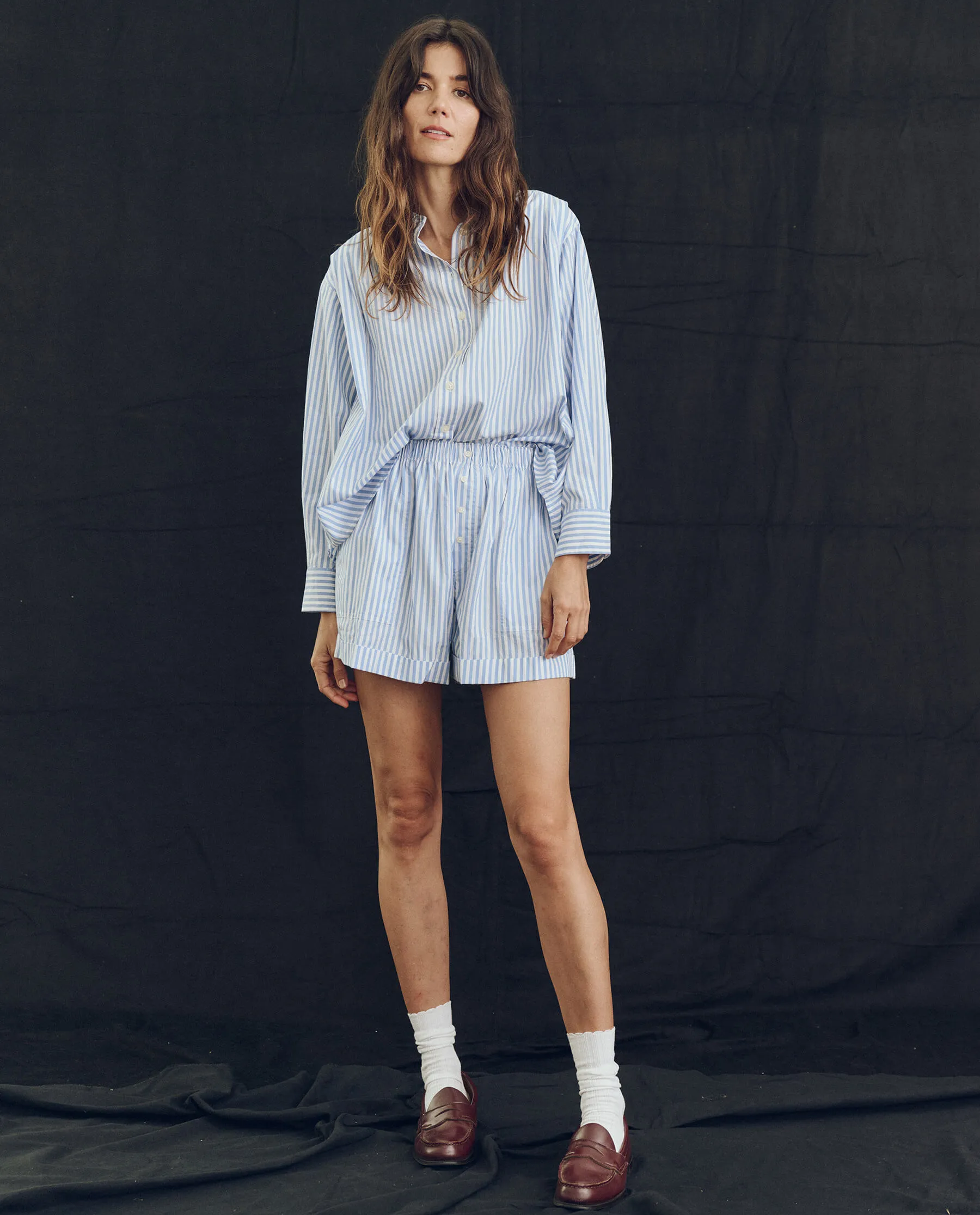 The Boxer Short. -- Light Sky Studio Stripe