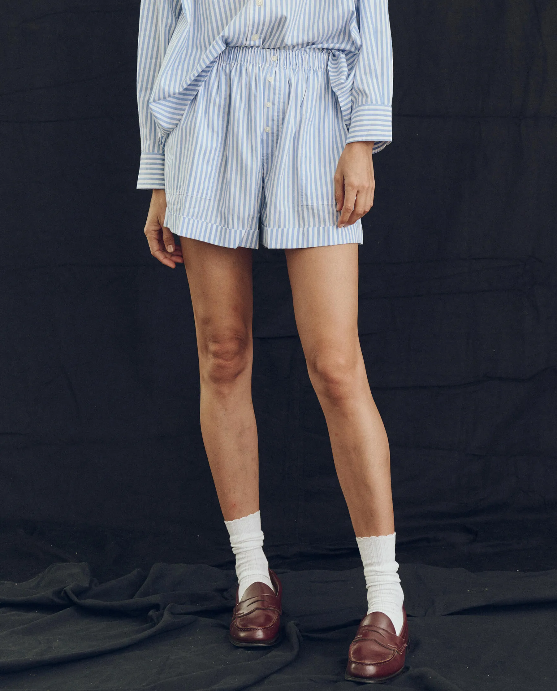 The Boxer Short. -- Light Sky Studio Stripe