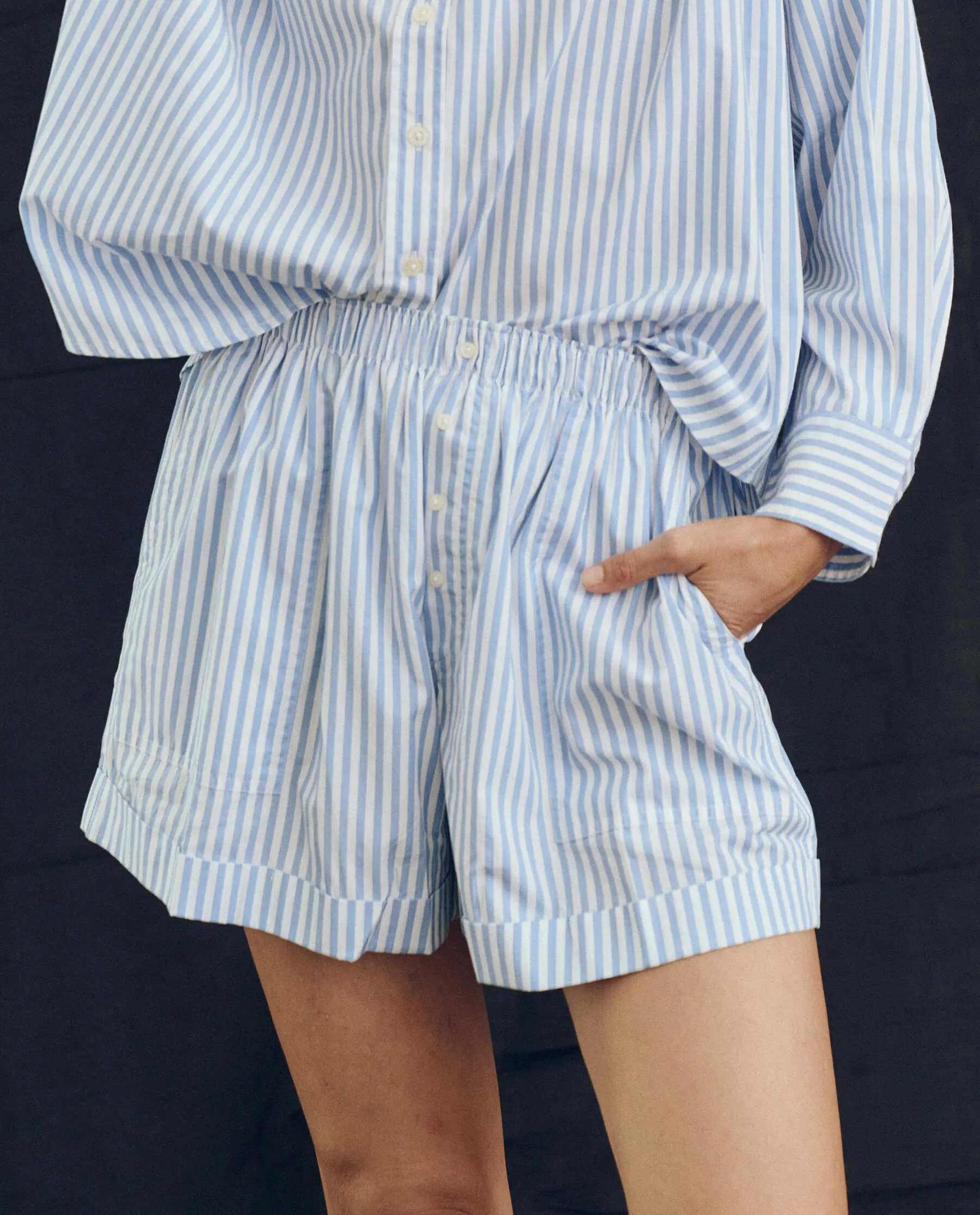 The Boxer Short. -- Light Sky Studio Stripe