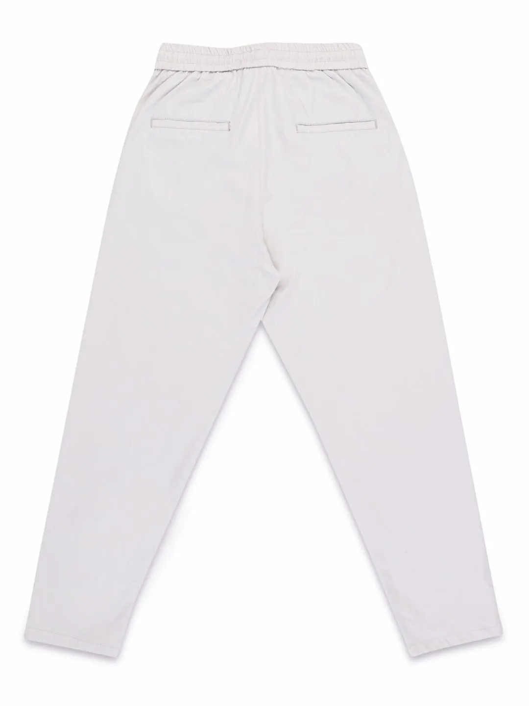 White Loose Crop Jogger Pant