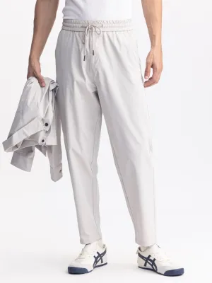 White Loose Crop Jogger Pant