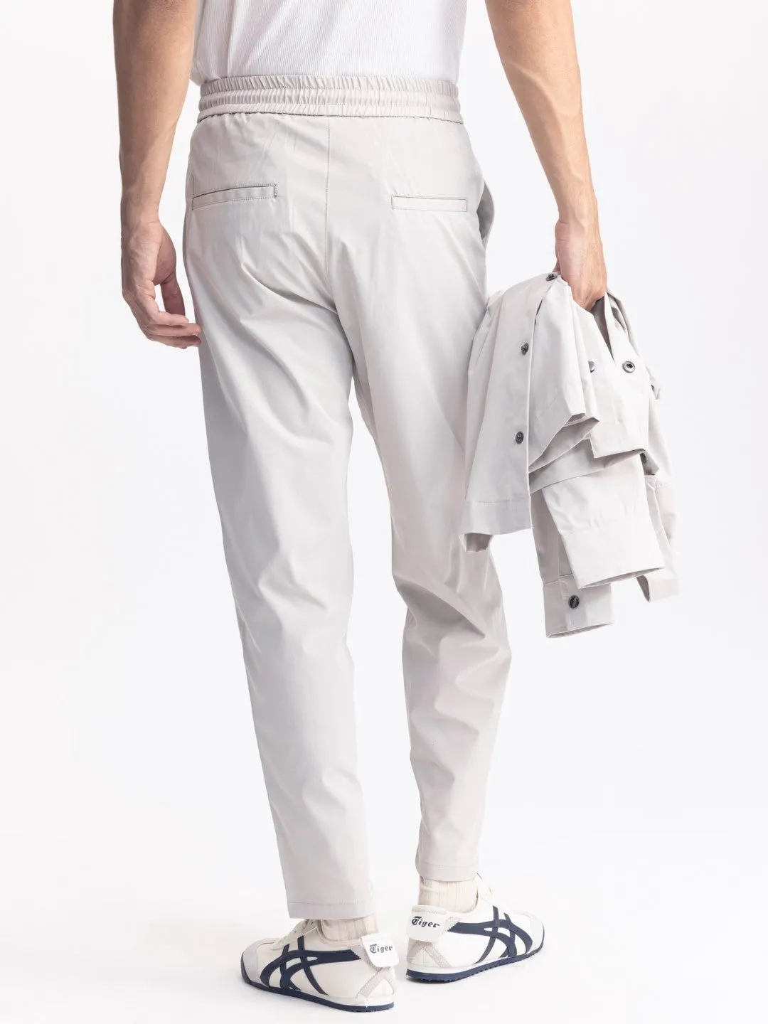 White Loose Crop Jogger Pant