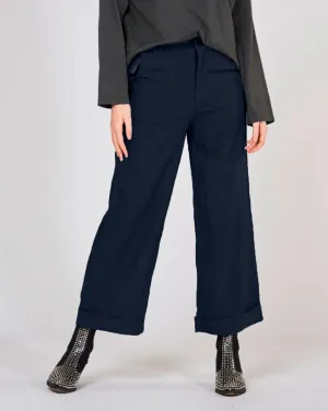 Wide Leg Dark Wash Denim Pants