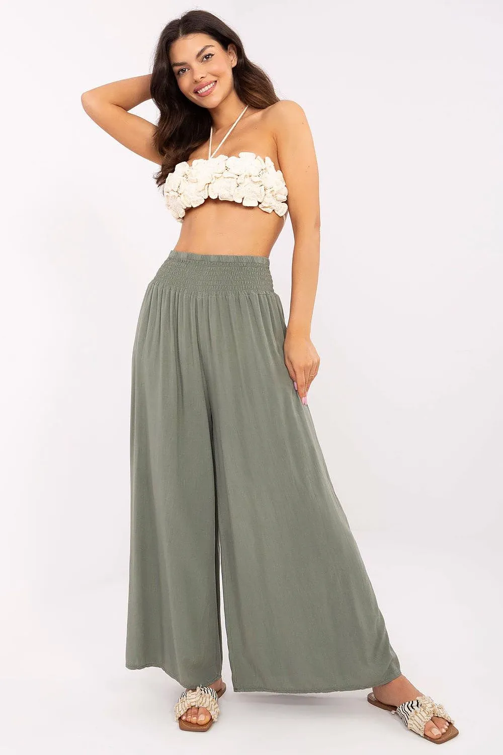 Women casual style wide leg pants