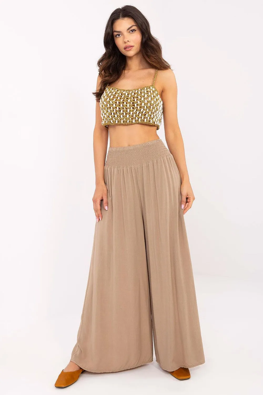Women casual style wide leg pants