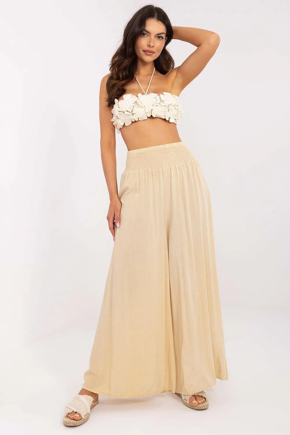 Women casual style wide leg pants