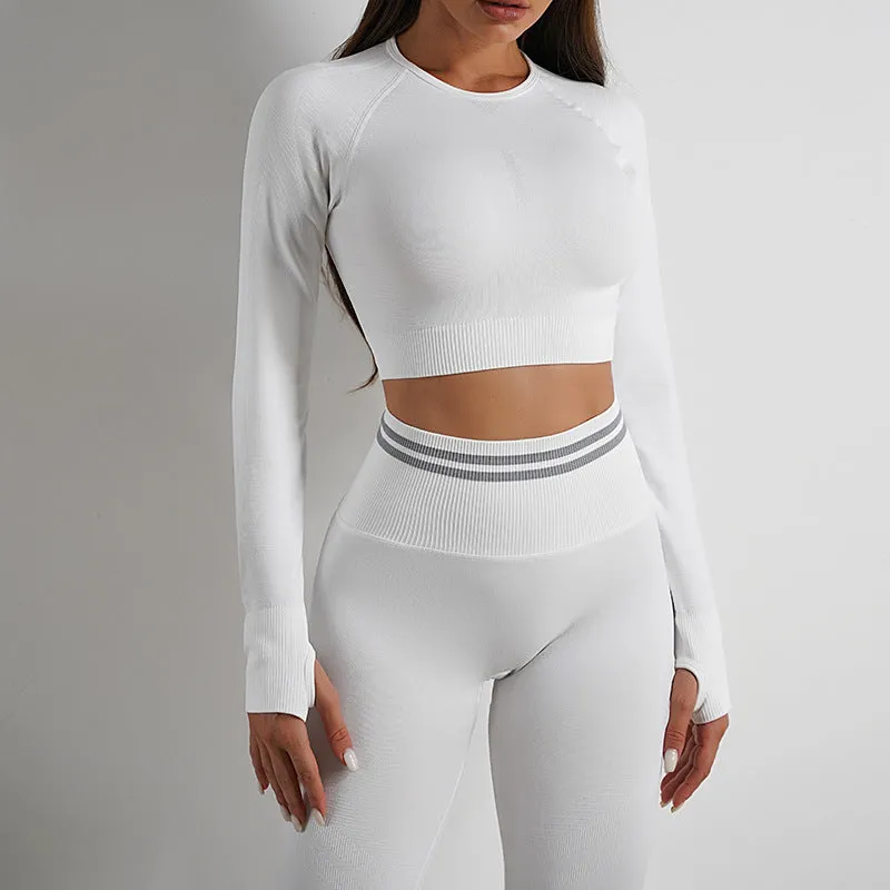 women's Seamless Yoga Pants and Tops, Butt Lifting Fitness Wear