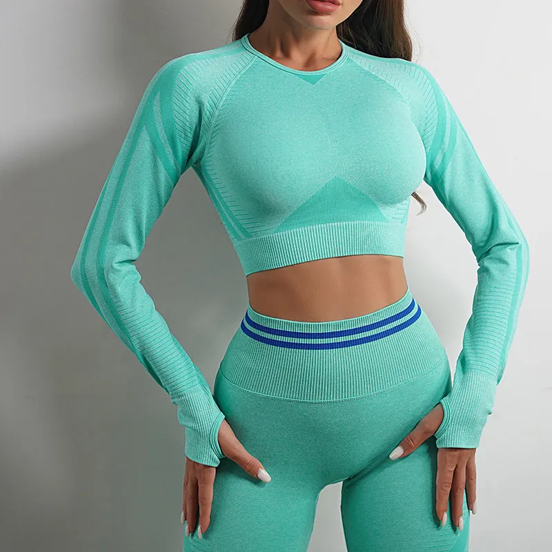 women's Seamless Yoga Pants and Tops, Butt Lifting Fitness Wear