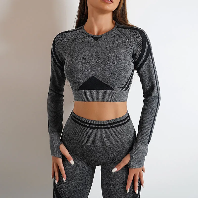 women's Seamless Yoga Pants and Tops, Butt Lifting Fitness Wear