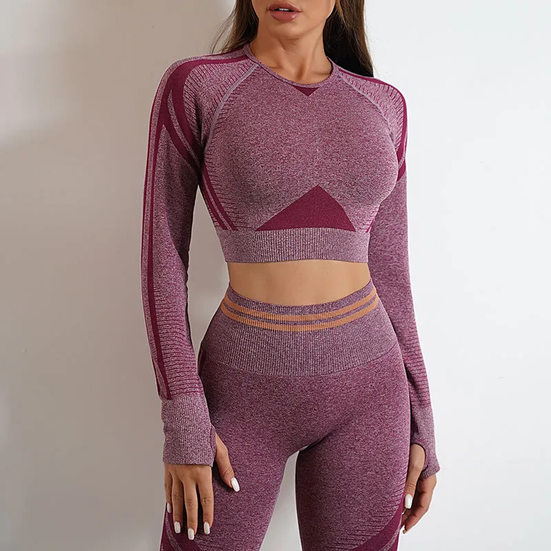 women's Seamless Yoga Pants and Tops, Butt Lifting Fitness Wear