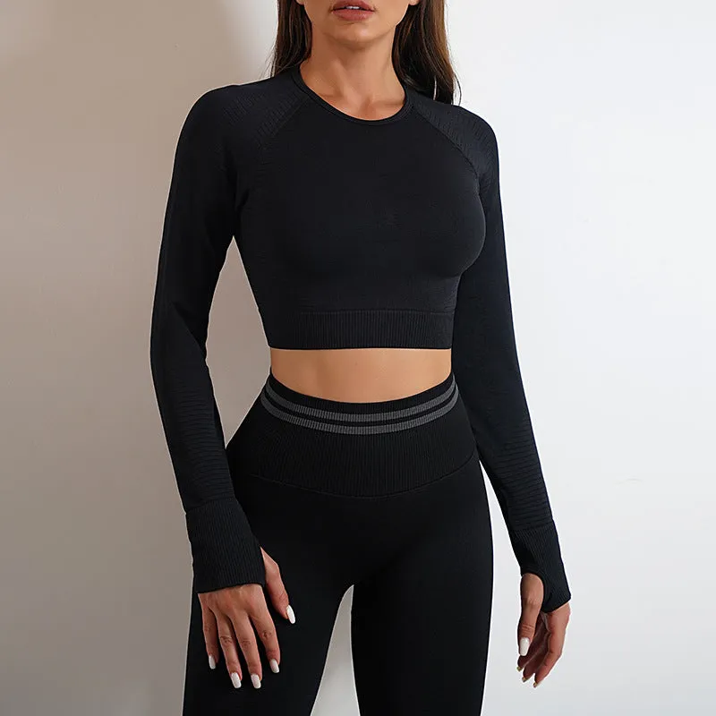 women's Seamless Yoga Pants and Tops, Butt Lifting Fitness Wear