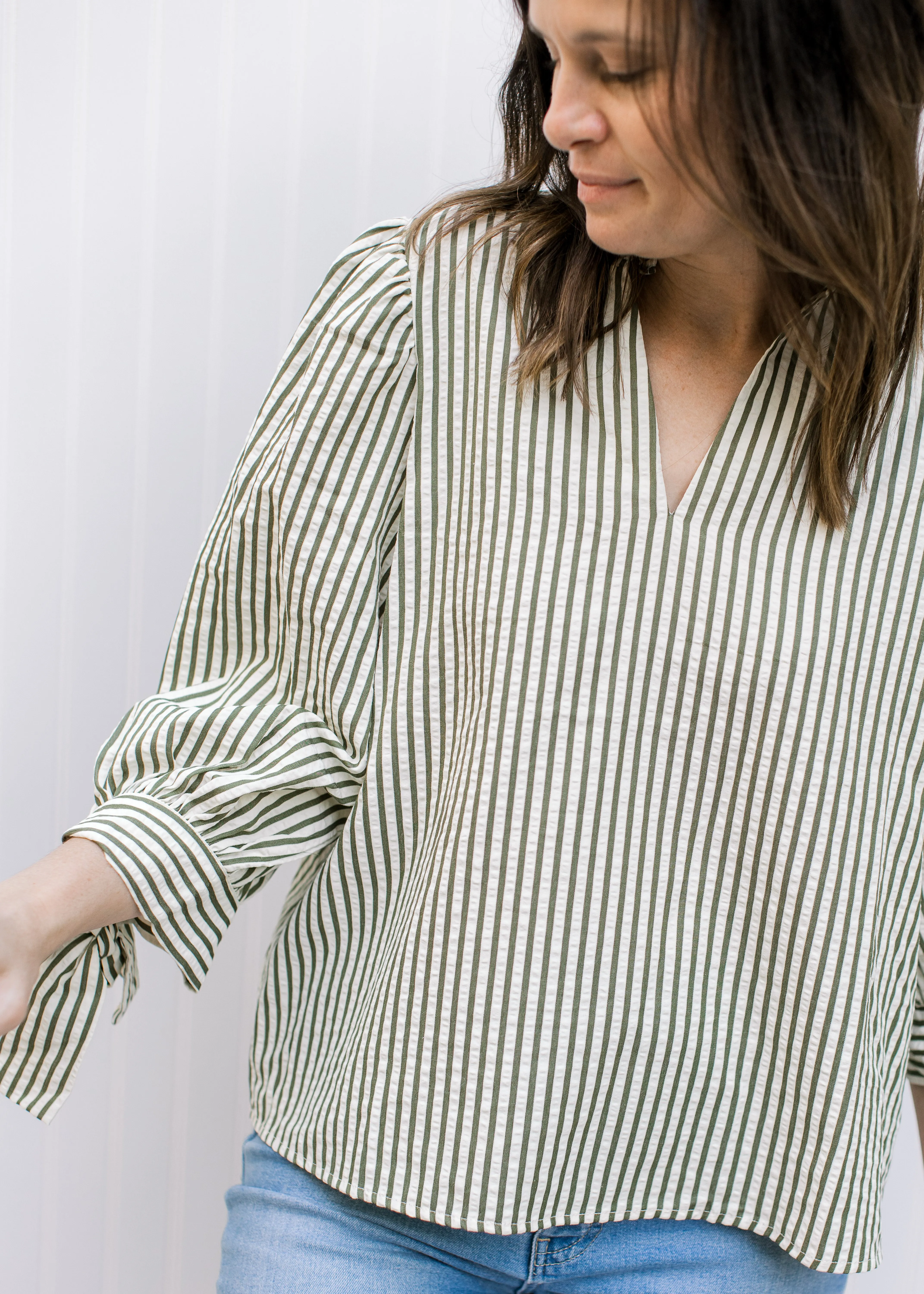 XZ Green Stripe Longsleeve Top